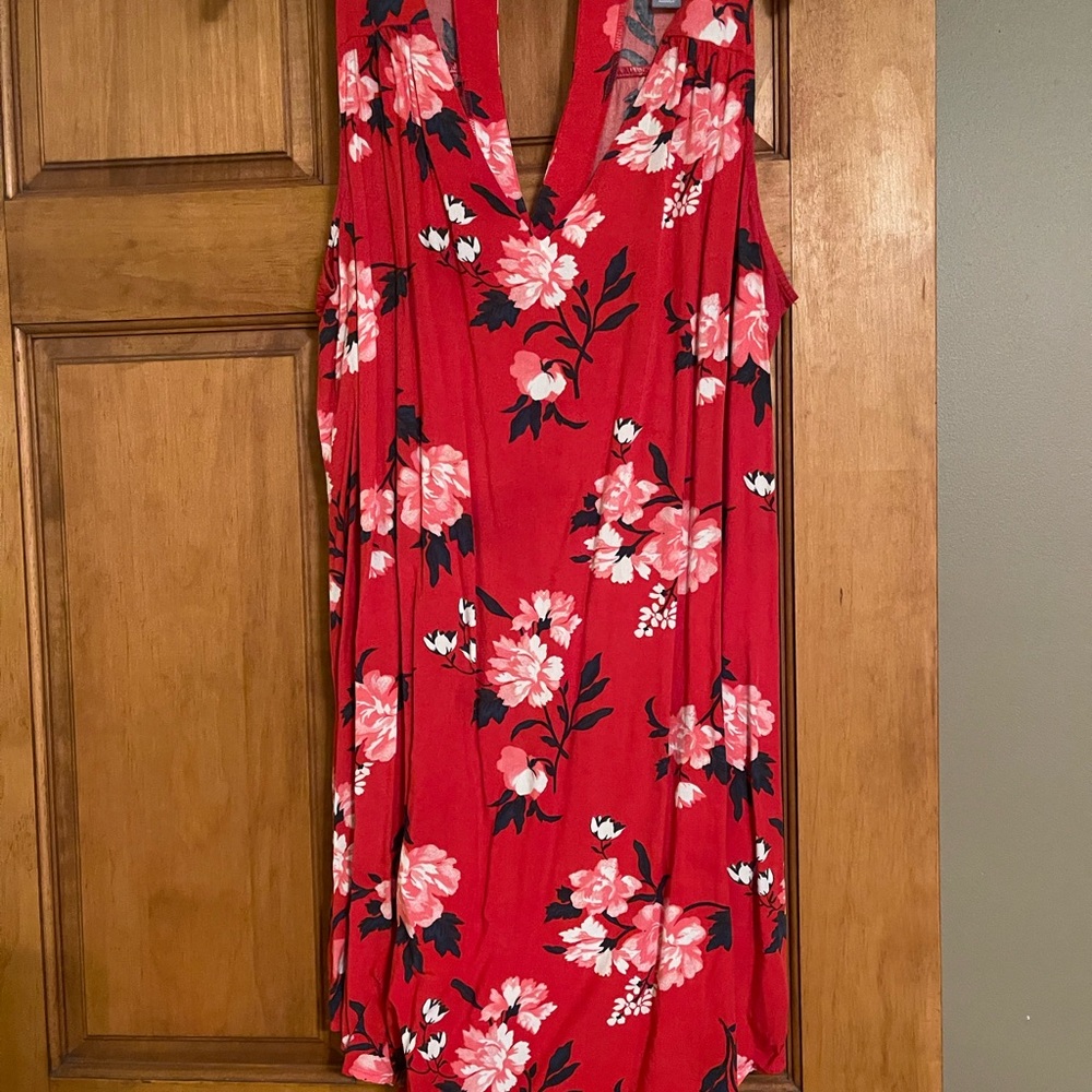 Old Navy Red Floral Mini Dress